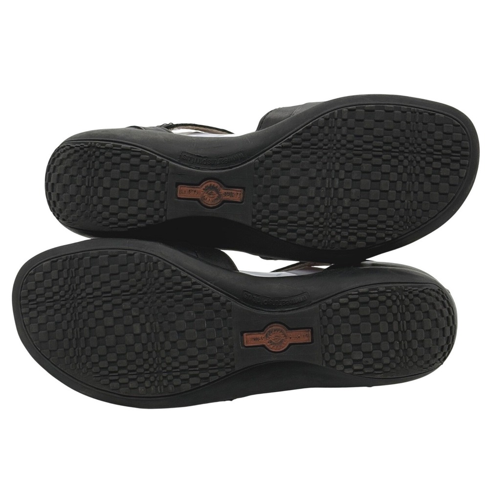 Earth Spirit Sandals Women 7 Black Leather Fisherman Mary Jane Comfort Casual - Picture 7 of 10